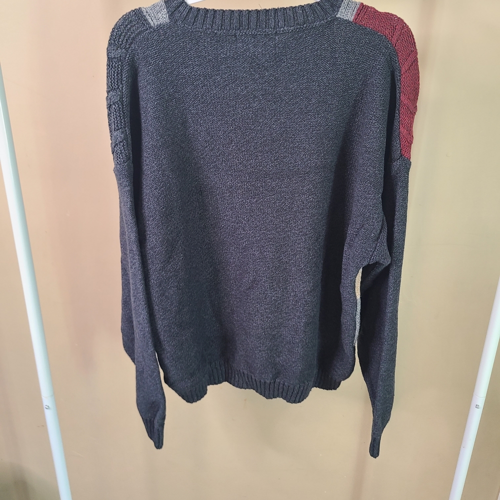 Colorblock Patchwork Sweater - image 3